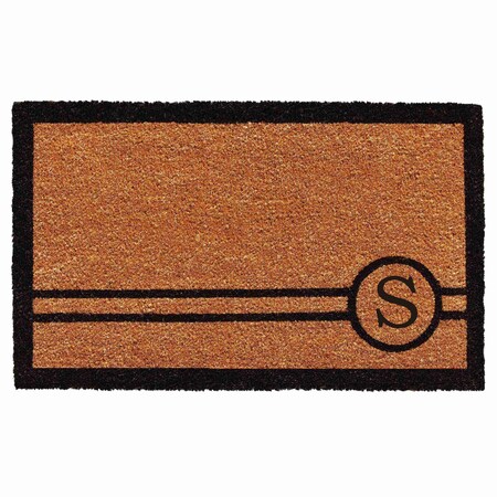 Calloway Mills Monogram Door Mat, Black, Natural, 24 in W x 36 in L 153072436S
